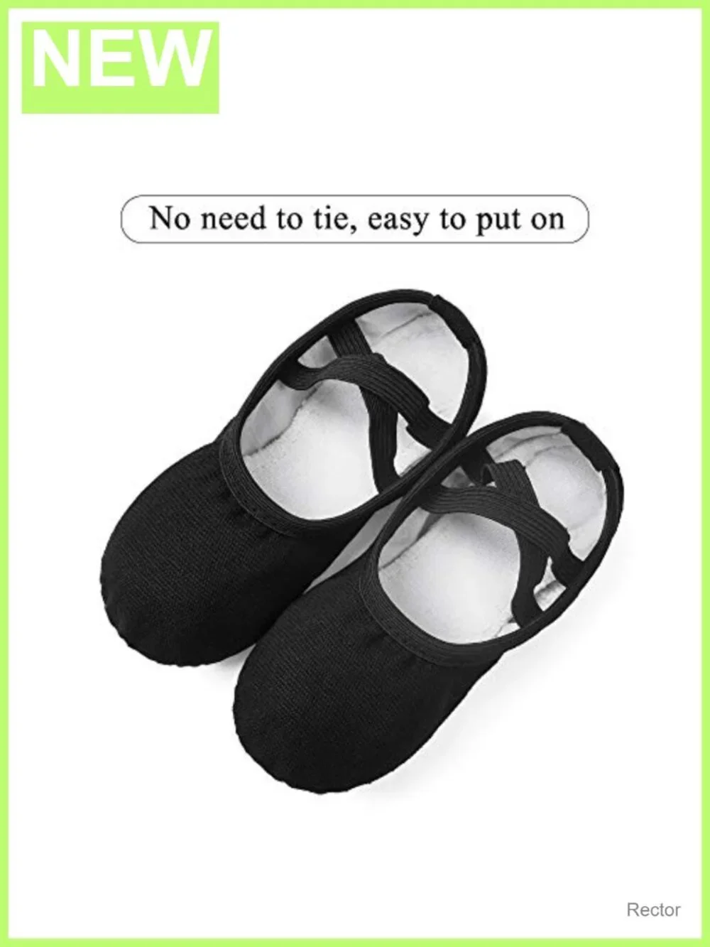 Toddler Girls Canvas Ballet Dance Slippers No-Tie
